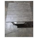 Signature DESIGN BY ASHLEYHavalance 26 in. Gray/White Rectangle MDF End Table with Lower Shelf  - Retail: $206