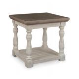 Signature DESIGN BY ASHLEYHavalance 26 in. Gray/White Rectangle MDF End Table with Lower Shelf  - Retail: $206