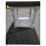 Signature DESIGN BY ASHLEYHavalance 26 in. Gray/White Rectangle MDF End Table with Lower Shelf  - Retail: $206