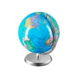 SKYSHALO11.02 in. x 8 in. 203.2 mm, Rotating World Globe with Stand, 360Â° Spinning Globe with Precise Time Zone for Education - Retail: $18