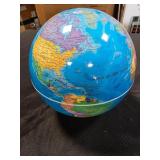 SKYSHALO11.02 in. x 8 in. 203.2 mm, Rotating World Globe with Stand, 360Â° Spinning Globe with Precise Time Zone for Education - Retail: $18