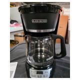 BLACK+DECKER12-Cup Black Drip Coffee Maker Programmable - Retail: $29