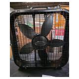 LaskoDecor Colors 20 in. 3 Speed Box Fan for Home in Black with Save Smart Technology, 1800 CFM and Carry Handle - Retail: $34