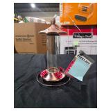 Perky-PetElegant Glass Copper Bee-Resistant Garden Hummingbird Feeder 12 oz. Capacity - Retail: $15
