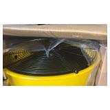 Stbine20 in. Direct Drive Drum Fan, 6100 CFM High-Velocity Air Circulator with 180Â° Pivoting Head in Yellow - Retail: $160
