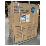 Newair 24\" Built-in Wine and Beverage Refrigerator 20 Bottles & 70 Cans, Dual Temperature Zone, Stainless Steel, Drinks and Wine Combination Fridge, appears unopened  - Retail: $699