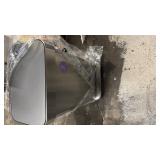 Simplehuman 45L Rectangular Step Kitchen Trash Can with Liner Pocket, Brushed Stainless Steel with Grey Plastic Lid - Retail: $149