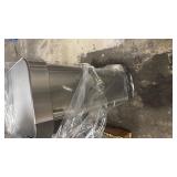 Simplehuman 45L Rectangular Step Kitchen Trash Can with Liner Pocket, Brushed Stainless Steel with Grey Plastic Lid - Retail: $149