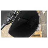 Simplehuman 13 Gallon Semi-Round Step Kitchen Trash Can, Black Plastic with Soft-Close Locking Lid - Retail: $54