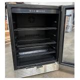 SIMZLIFE23.5 in. Single Zone 180-Cans Freestanding/Built-in Beverage Refrigerator Cooler Fridge in Black, and Reversible Door - Retail: $770