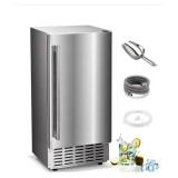 COWSAR15 in. W 66 lb. Nugget Ice Freestanding or Under-counter Commercial Ice Maker in Stainless Steel Silver - Retail: $1,599
