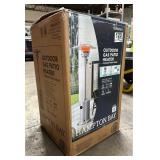 HAMPTON BAY 48000 BTU Stainless Steel Propane Standing Patio Heater with Wheels - Retail: $159