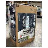 HAMPTON BAY 48000 BTU Stainless Steel Propane Standing Patio Heater with Wheels - Retail: $159
