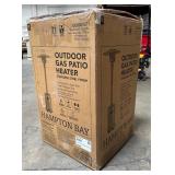 HAMPTON BAY 48000 BTU Stainless Steel Propane Standing Patio Heater with Wheels - Retail: $159