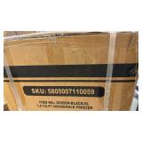 COWSAR 1.8 Cu.Ft Chest Freezer, Black--Deep Freezer with Removable Basket, Defrost Drain, and 7-Level Thermostat, factory sealed so box is unopened for pictures  - Retail: $244