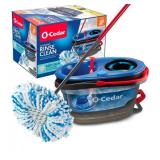 CLEANING BUNDLE O-Cedar RinseClean Deep Clean Microfiber Spin Mop, Clean with Clean Water (The Home Depot Exclusive) AND Swiffer 360 Super Extendable 6 ft Handle Heavy Duty Microfiber Duster Starter K