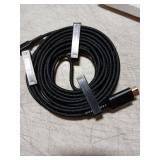 JSAUX Mini HDMI to HDMI Cable 15FT, [Aluminum Shell, Braided] High Speed 4K 60Hz HDMI 2.0 Cord, Compatible with Camera, Camcorder, Tablet and Graphics,Black - Retail: $19