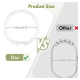 Amazer Plastic Shower Curtain Rings, 24 Pcs Shower Curtain Hooks, O Shape Clear Shower Curtain Hooks Rings, Easy to Snap Closure, Shower Hooks for Shower Curtain and Liner Bathroom - Retail: $6