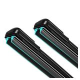 HIDOFILT Dual Rubber Blade Windshield Wipers 22"+22"J/U Hook Automotive Replacement Wiper Blades for My Car Ford F150/F250/F350 2012-2025 Chevy Silverado/Impala/Dodge Challenger...(Pack of 2) - Retail