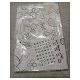 Easter Bunny Coloring Tablecloth Set - Retail: $12