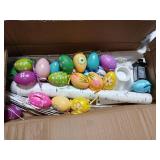 Hand-Painted Easter Egg Ornaments with Floral Design - Retail: $15