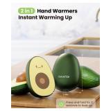 Gaiatop Hand Warmers Rechargeable 2 Pack, Magnetic 3 Settings Fast Heating Avocados Shape, Electric Portable Pocket Heater, Reusable Hot Hands Gifts for Women Men Outdoor Camping Hunting Golf - Retail
