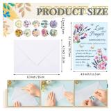 Motiskyy 24 Pack Christian Get Well Cards with Envelopes and Stickers Religious Get Well Greeting Cards Bulk with Scripture Encouragement Blessing 4.5 x 6.2 Inch (Watercolor Flowers) - Retail: $12