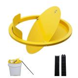 Bucket Lid Mouse Trap Metal 5 Gallon Bucket lid,Strong Metal Material That Cannot be Bitten, auto Reset, Repeat Catch, Indoor Outdoor, (1pack) (Yellow) - Retail: $17