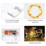 Ariceleo Led Fairy Lights Battery Operated, 1 Pack Mini Battery Powered Copper Wire Starry Fairy Lights for Bedroom, Christmas, Parties, Wedding, Centerpiece, Decoration (5m/16ft Warm White) - Retail: