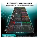 Pixiecube Excel Shortcut Keys Mouse Pad - Extended Large XXL Cheat Sheet Gaming Mousepad | PC Office Spreadsheet Keyboard Mat | Non-Slip Stitched Edge - Retail: $24
