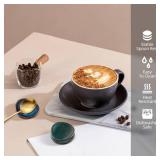 Louyebh Small Ceramic Spoon Rest 3PCS for Coffee Tea Spoon Kitchen Counter Dining Table Decor, Stable Glaze Sauce Tray Porcelain Utensil Spoon Holder for Stove Top Coffee Bar Easy Clean (Orbicular-1) 