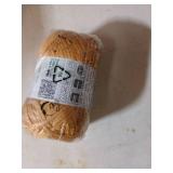 120g Gold Sparkle Yarn for Crocheting and Knitting; 120m(144yds) for Beginners with Easy-to-See Stitches; Worsted-Weight Medium #4; Yarn for Beginners Crochet Kit Making - Retail: $12