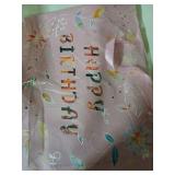16.5" Extra Large Happy Birthday Gift Bag Set with Handles, Greeting Card, Tissue Papers and Stickers for Women Girls, Pink Floral Design, 1 Pcs - Retail: $7