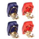 MELIFE Battery Terminal Connector, 2 Pair Universal Quick Release Battery Clamps, Top Post Battery Terminals for Car Caravan Boat Moto and More, Red (+) and Blue (-) - Retail: $10