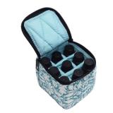 Rudmox 9 Bottles Essential Oil Carrying Case with Thick Foam Protection, Portable and Shockproof Organizer for 5ml to 10ml,15ml Bottles, Nail Polish, Roller Balls and Travel (Aqua Green) - Retail: $11