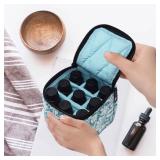 Rudmox 9 Bottles Essential Oil Carrying Case with Thick Foam Protection, Portable and Shockproof Organizer for 5ml to 10ml,15ml Bottles, Nail Polish, Roller Balls and Travel (Aqua Green) - Retail: $11