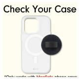 Sonix Magnetic Phone Grip, MagSafe Silicone Ring Loop Grip - Detachable Holder for Hand, Soft MagSafe Grip | Glitter Black - Retail: $20