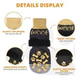 KOOLTAIL Anti Slip Dog Socks to Prevent Licking and Slipping, Winter Warm Pet Shoes Booties for Hardwood Floors, Adjustable Extra-Thick Grip Dog Boots & Paw Protectors for Small Medium Large Senior,M 