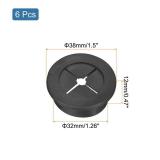 uxcell 6 Pcs Cable Cord Grommet, 1-1/4 Inch (32mm) Desk Grommet Flexible Rubber Grommets Wire Hole Cover Pass Through for Office Computer Desk Wire Organizer, Black - Retail: $9