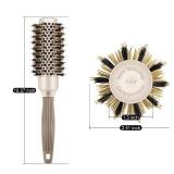 BANGMENG Round Barrel Anti-Static Hair Brush with Boar Bristles, Nano Thermal Ceramic Ionic Tech | For Extra Shine | Protect Hair, Enhance Texture, For Straightening & Drying (1 1/4 inch) - Retail: $1