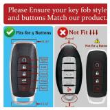 Key Fob Cover for Nissan with Keychain Accessories, Premium Soft TPU Full Protection Key Case for 2023 2024 Rogue Pathfinder Versa 2025 Sentra Patrol Armada Smart Key Shells (5 Buttons,Purple) - Retai