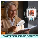 Compact Magnifying Glass with Lights,45X 10X Small Handheld Lighted Magnifier, 3 LED Light Magnifying Glass for Reading Small Prints & Low Vision Seniors Rectangle 1PACK - Retail: $9