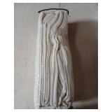 Cream Patio Sliding Door Curtains 70 Width 90 Inches Long Pinch Pleated Curtain Drape with Hooks Rings Light Filtering Ivory Semi Sheer Extra Wide 70x90 Drapes Panel for Living Dining Room 1 Panel - R