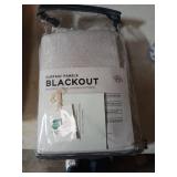 INOVADAY 100% Blackout Curtains 96 Inches Length 2 Panels Set, Back Tab/Rod Pocket Linen Black Out Curtains for Bedroom, Thermal Insulated Window Drapes - Cream, W50 X L96 - Retail: $42