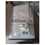 INOVADAY 100% Blackout Curtains 96 Inches Length 2 Panels Set, Back Tab/Rod Pocket Linen Black Out Curtains for Bedroom, Thermal Insulated Window Drapes - Cream, W50 X L96 - Retail: $42