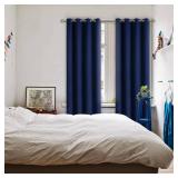 BGment Blackout Curtains - Grommet Thermal Insulated Room Darkening Bedroom and Living Room Curtains, Set of 2 Panels (52 x 108 Inch, Navy) - Retail: $41