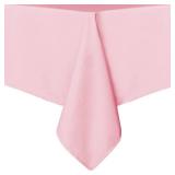 sancua Rectangle Tablecloth - 54 x 108 Inch - Stain and Wrinkle Resistant Washable Polyester Table Cloth, Decorative Fabric Table Cover for Dining Tables, Buffet Parties and Camping, Pink - Retail: $1