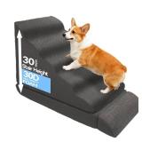 Dog Stairs & Steps for High Beds 30-36 Inches Tall for Small Dogs, LitaiL Pet Stairs/Steps for Beds 30 Inches High, Non-Slip Dog Ramps for Older Cats - Retail: $90