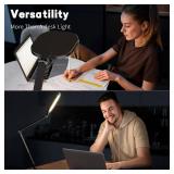 LitONES LED Desk Lamp for Home Office, Eye-Caring Diffused Desk Light, 3 Color Temperature 10 Brightness Computer Light, Dimmable Desk Light with Memory & Timer Func, Metal Swing Arm Table Lamp - Reta