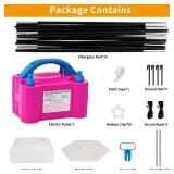 RUBFAC Balloon Arch Kit and Balloon Pump, 10Ft Wide Adjustable Balloon Arch Stand for Floor Frame with Electric Pump Bases Balloon Accessories for Birthday Party Baby Shower Festival Decorations Teste